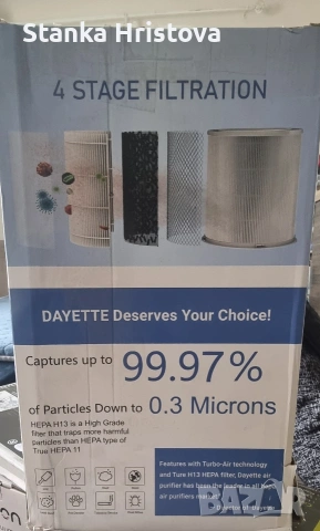 Пречиствател за въздух Dayette, снимка 4 - Овлажнители и пречистватели за въздух - 53495884