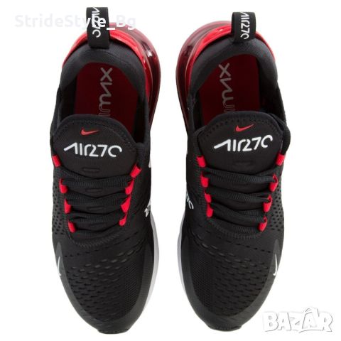 ПРОМО!!! Nike Air Max 270 Black/White/Red , снимка 3 - Маратонки - 45927111