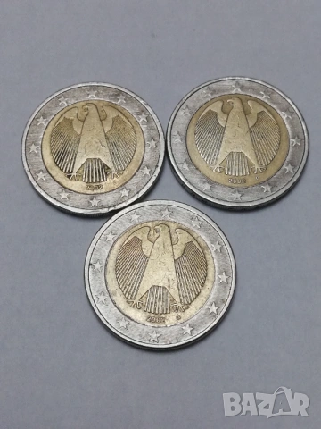 2 евро Германия 2002 г. букви A;D;G