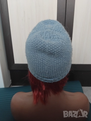 Висококачествена Италианска Вълнена Дамска Шапка, снимка 3 - Шапки - 52725057