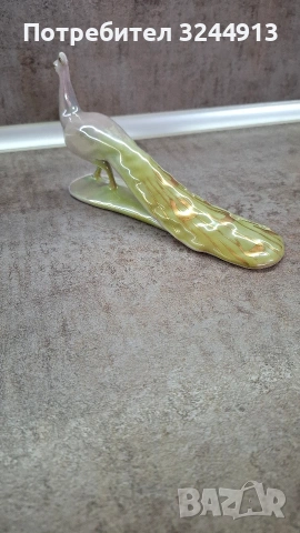 Ретро българска порцеланова статуетка,,Паун ", снимка 4 - Антикварни и старинни предмети - 53645109