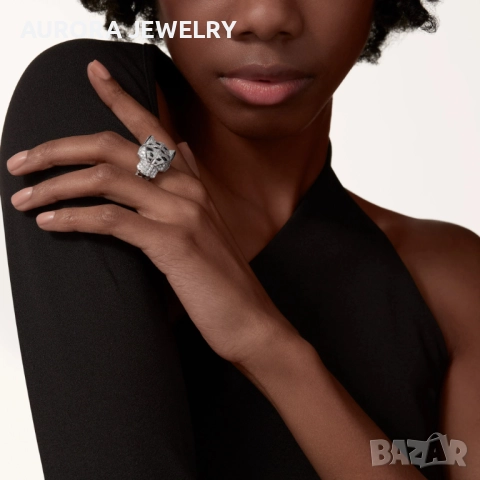 CARTIER Panthere de Cartier Big Gold Diamonds Пръстен, снимка 13 - Пръстени - 52972448