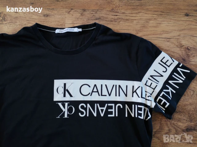 calvin klein - страхотна мъжка тениска КАТО НОВА 2XL, снимка 2 - Тениски - 50591283