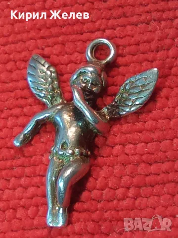 ФИГУРАЛЕН СРЕБЪРЕН ПЕНДАНТ АМУРЧЕ / АНГЕЛЧЕ СРЕБРО 925 РЪЧНА АР НУВО СТИЛ МАЙСТОРСКА РАБОТА 19466, снимка 15 - Колиета, медальони, синджири - 50056528