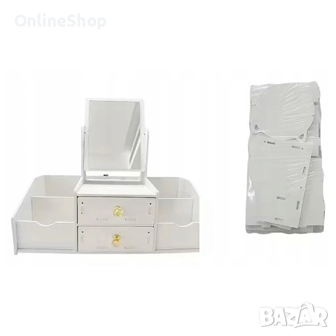 Многофункционален органайзер за грим с огледало, снимка 12 - Огледала - 53479804