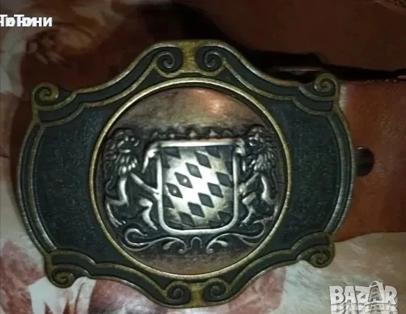 Нов Красив Дамски Колан Изцяло от Естествена Кожа 115см 