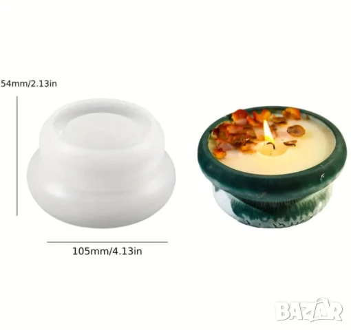 Молд кашпа за свещник , снимка 3 - Форми - 50670700