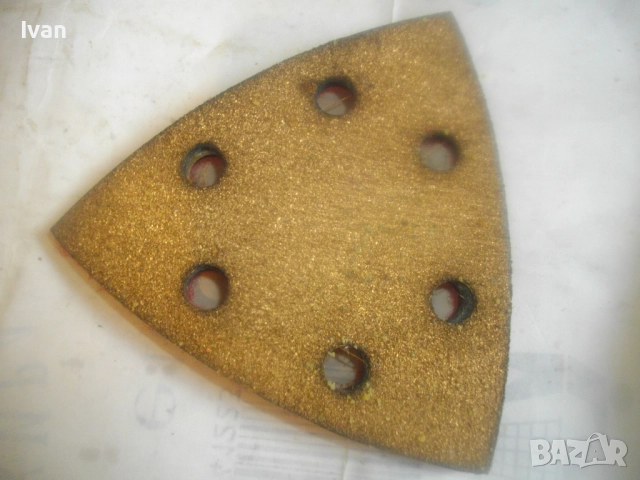 90х90х90мм нова диамантена делта велкро триъгълна приставка самозалепваща се за виброшлайф реноватор, снимка 9 - Други инструменти - 51555795