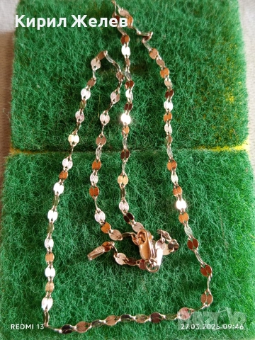 Сребърен синджир нежен елегантен много красив 51804