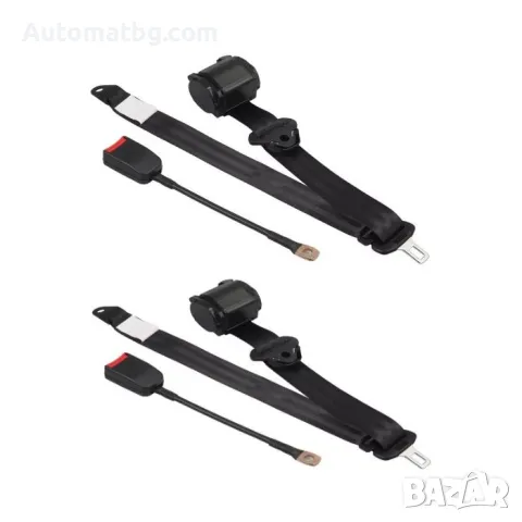 Автоматични колани Automat, За МПС, 2бр в к-т, Черни