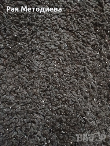 черен килим със сребристо ламе 130/190 см, снимка 3 - Килими - 52818702