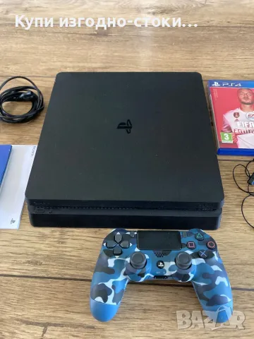 PS4 Slim 500gb с кутия , нов джойстик , игра Фифа20, снимка 3 - Игри за PlayStation - 46977040