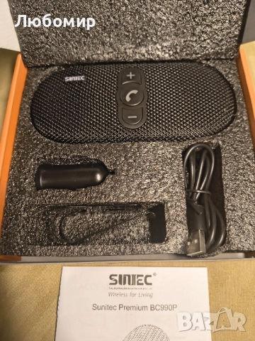 Bluetooth автомобилен високоговорител: Комплекти за свободни ръце, 6W автомобилен високоговорител , снимка 3 - Bluetooth слушалки - 51818648