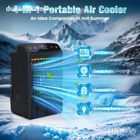 Мини климатик, резервоар 1000 ml, дистанционно управление, снимка 2 - Климатици - 52748421