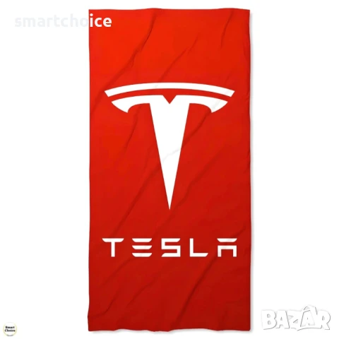 Хавлиена плажна кърпа 3 размера - Tesla - Тесла лого - 3 цвята. Модел - K-6892, снимка 1