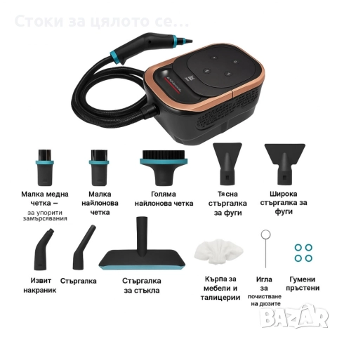 Парочистачка Voltz, 1500W, 4 Bar, 1.25л - 6 степени на парата, снимка 2 - Парочистачки и Водоструйки - 52932767