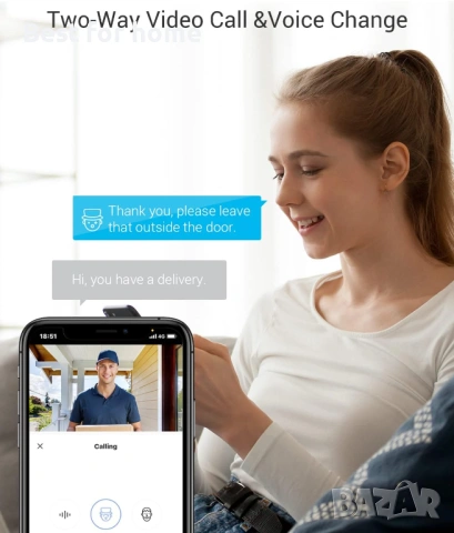  EZVIZ Smart шпионка за врата с камера, 4,3-инчов цветен сензорен екран , снимка 3 - Други - 53537409