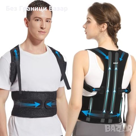Нов Поддържащ коректор за гръб и рамене унисекс XL болкоуспокоителен колан , снимка 1 - Други - 45966689
