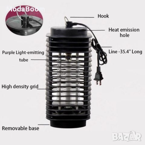Компактна лампа против комари, снимка 3 - Настолни лампи - 45591485