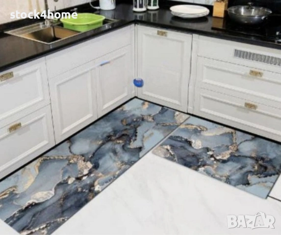 Водоустойчиви постелки Абстракт, комплект 2 бр за кухня или баня, снимка 5 - Аксесоари за кухня - 53702091