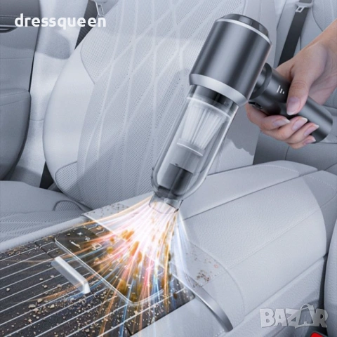 4661 3-в-1 Комплект: Мощна Мини Прахосмукачка и Духалка с HEPA Филтър и Калъф за Съхранение