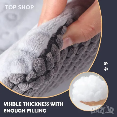 Матрак за малки/средни/големи кучета и котки FC014 (сив, 121 * 76 см), снимка 6 - За птици - 49866418