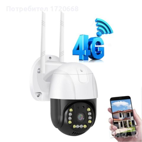 Куполна камера с безжична 4G връзка 3 MPX 12 LED, снимка 6 - HD камери - 46758862