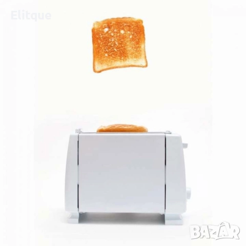 Тостер за хляб, 750W, 2 филийки, б степени, Бял, снимка 2 - Друга електроника - 52852401