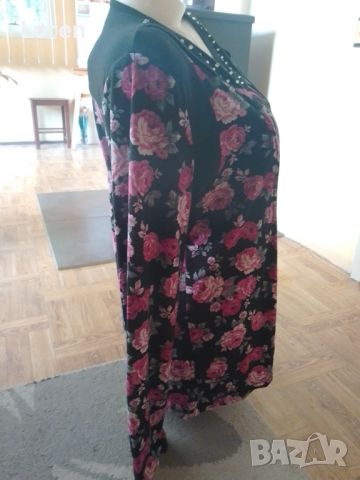 Дамска блуза на цветя, снимка 7 - Блузи с дълъг ръкав и пуловери - 45380533