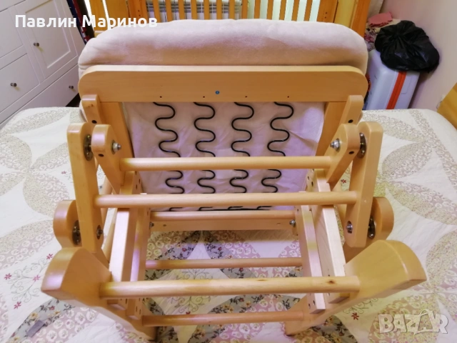 Супер Комплект Регулируемо Кресло Фотьойл Люлеещ се Стол за Кърмене Tutti Bambini Подложка Табуретка, снимка 14 - Столове - 53841574