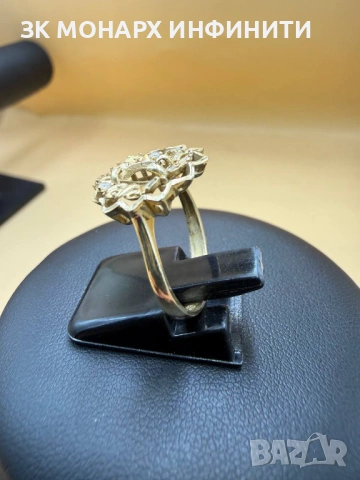 Златен пръстен /585/ Липсват камъчета, снимка 3 - Пръстени - 53067998