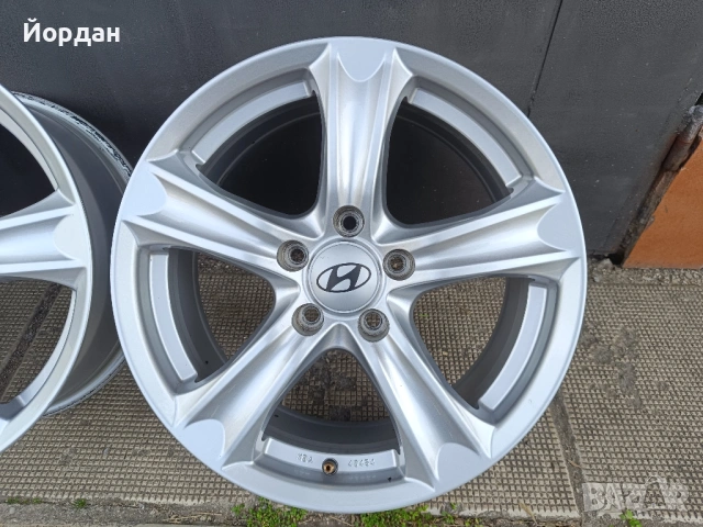 Алуминиеви джанти 17 ' цола с датчици 5x114,3 Хюндай / HYNDAI MAZDA KIA ET45 7J , снимка 10 - Гуми и джанти - 54182588