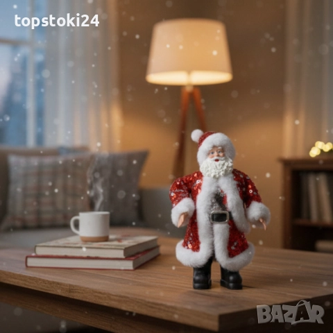Декоративен дядо Коледа с пайети – Стилен акцент за всеки дом, снимка 3 - Други стоки за дома - 52641974