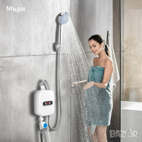 Проточен термостатичен бойлер за мигновена топла вода – Комплект с душ слушалка и регулатор