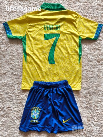 Детско - юношески футболен екип Бразилия Винисиус Brazil Vini Jr , снимка 2 - Детски комплекти - 46455397