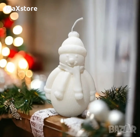 3D Плетен снежен човек Силиконов молд форма за свещи гипс сапун смола , снимка 2 - Форми - 51955233