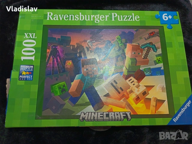 Пъзел "Ravensburger Minecraft Monster" от 100 XXL части