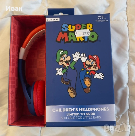 Оригинални Nintendo слушалки за деца – нови, 3.5mm