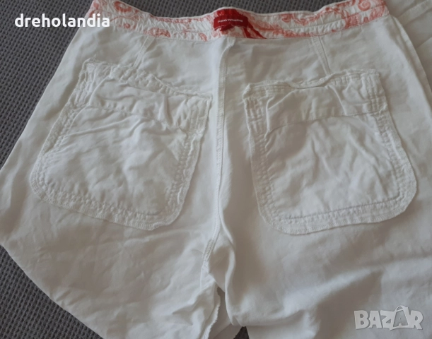 Бял панталон - лен и памук – Tom Tailor – 30/32 , снимка 4 - Панталони - 51810961