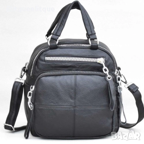 Дамска раница-чанта от висококачествена еко к о ж а 2в1, снимка 3 - Раници - 52346614