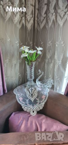 Кристална ваза, снимка 4 - Вази - 45464492
