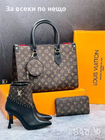 Дамски боти на ток Louis Vuitton Код D1392, снимка 5 - Дамски боти - 48079618