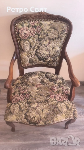 Кресло в стил Луи ХV, снимка 2 - Антикварни и старинни предмети - 54177843