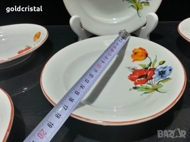 Стар български порцелан чинии дълбоки , снимка 5 - Антикварни и старинни предмети - 53068170