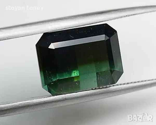 Рядък двуцветен турмалин 4.90кт! Нов!, снимка 3 - Пръстени - 46779904