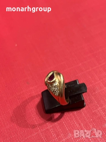 Златен пръстен, снимка 2 - Пръстени - 54197678