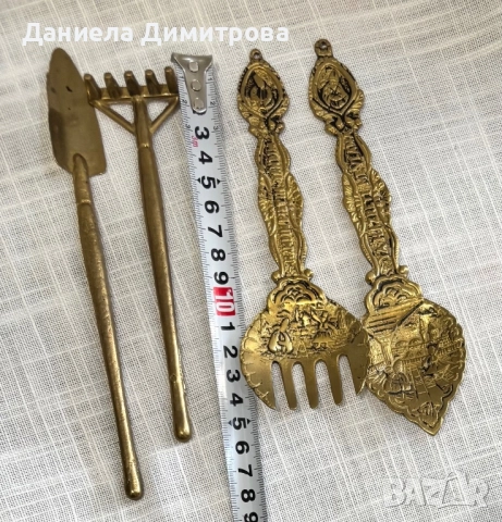 Два комплекта от месинг/бронз, снимка 4 - Антикварни и старинни предмети - 52476227