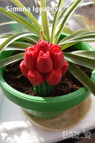 Ръчно направена свещ от натурален соев восък 