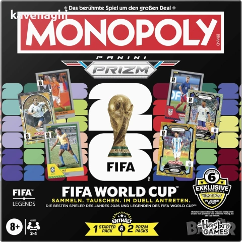 Продавам: Настолна игра Монополи Hasbro Monopoly Panini Prizm: FIFA World Cup, снимка 2 - Настолни игри - 54097974