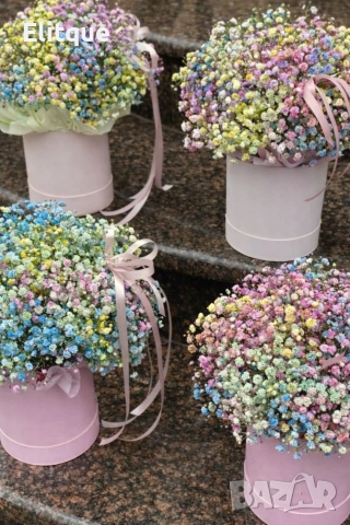 🌸 Букет гипсофила – дълготрайна красота 🌸, снимка 2 - Декорация за дома - 53562413